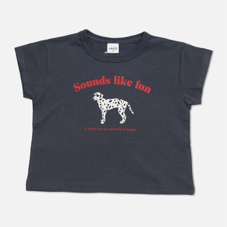 Dダルメシアン/チャコール | プリント 半袖 Tシャツ | chil2