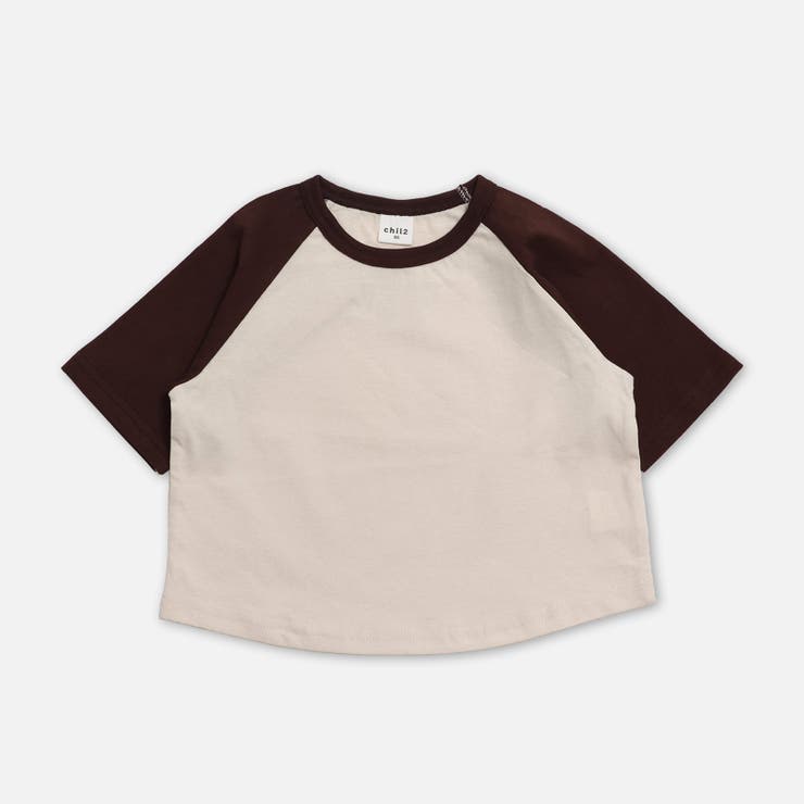 ブラウン | 無地 ラグラン 半袖Tシャツ | chil2