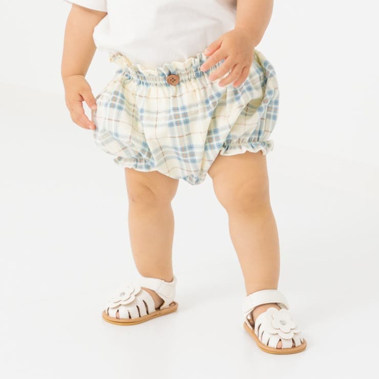 Aチェック/サックス | 総柄 ブルマパンツ ズボン | chil2