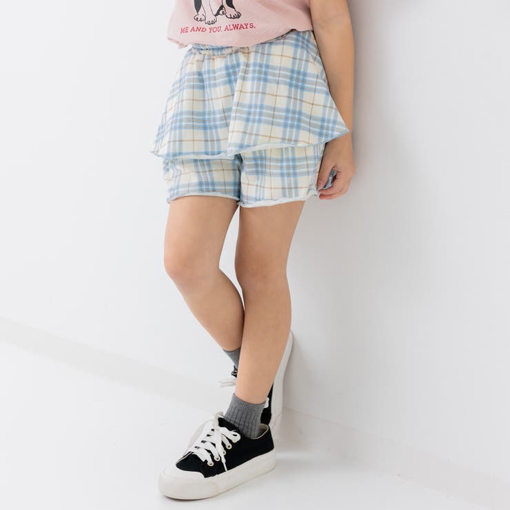Aチェック/サックス | キュロット パンツ ショートパンツ | chil2