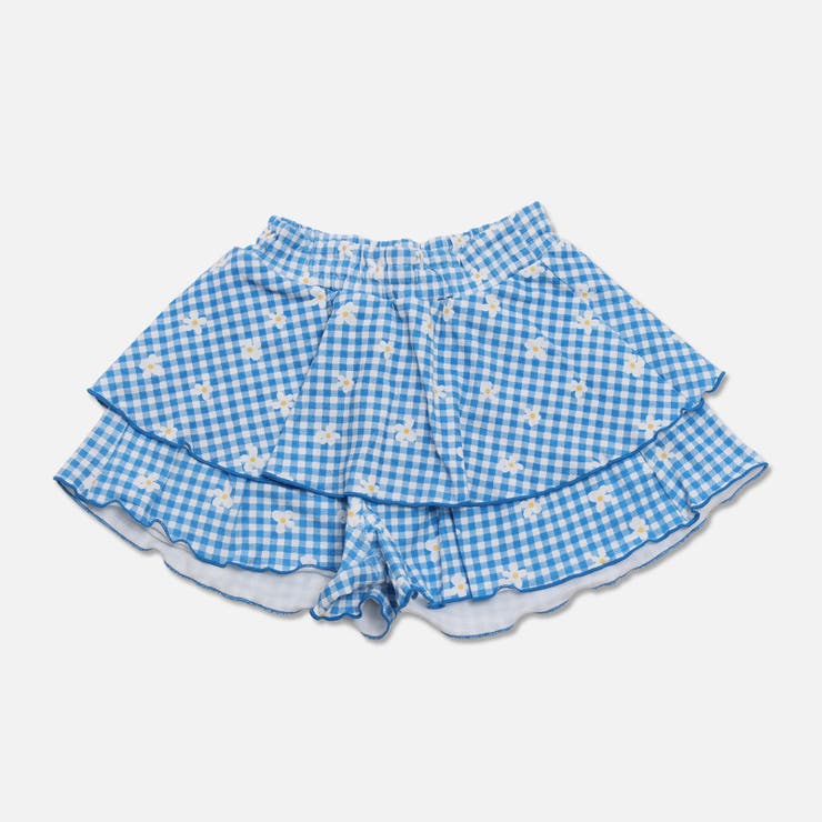 Bギンガムフラワー/ブルー | キュロット パンツ ショートパンツ | chil2