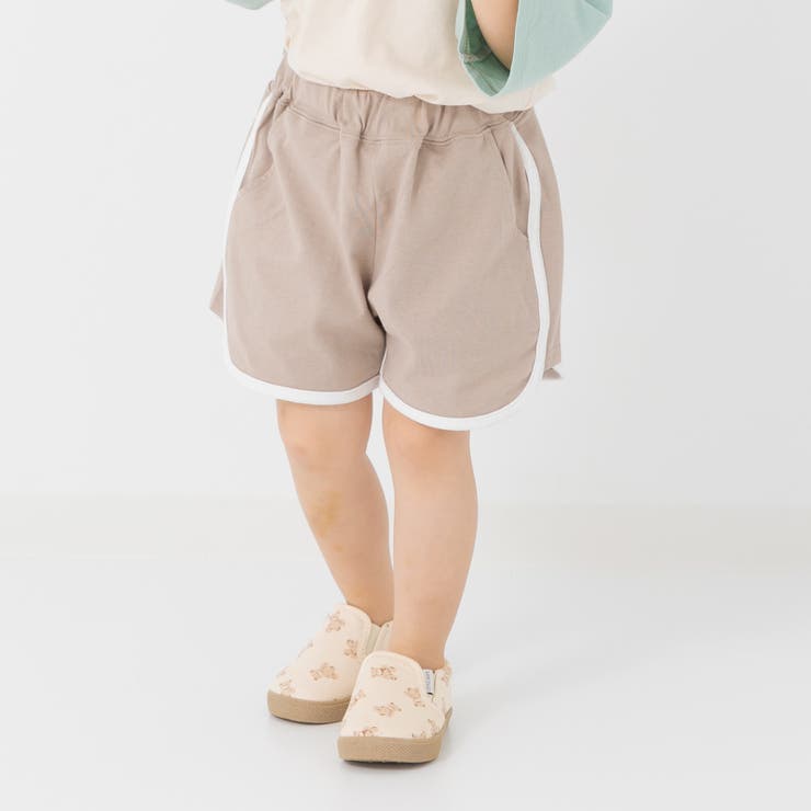 ベージュ | パイピング ショートパンツ 無地 | chil2