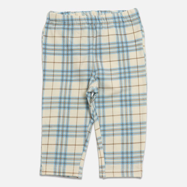 Aチェック/サックス | 総柄 7分丈 レギンスパンツ | chil2