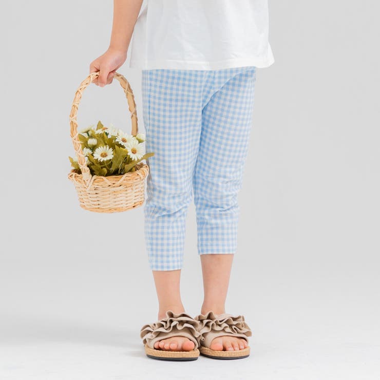 サックス | 7分丈 ストレッチ レギンスパンツ | chil2