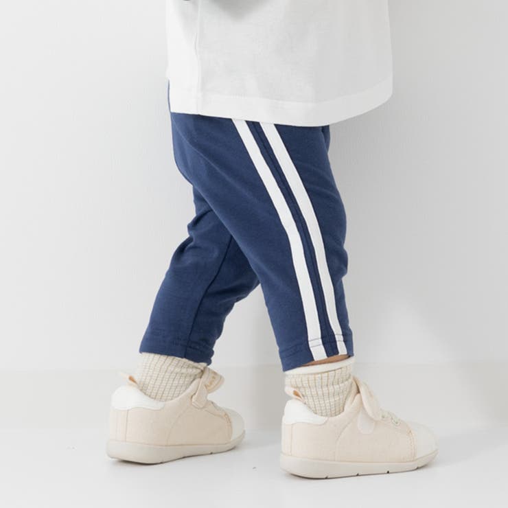 ネイビー | 脇ライン 7分丈 レギンスパンツ | chil2