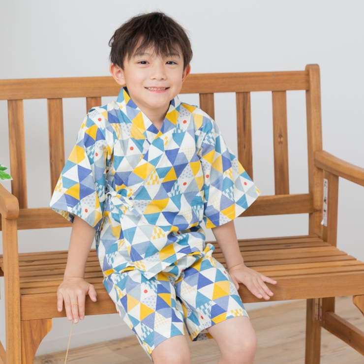 三角富士山柄 | 子供 甚平 セット | chil2