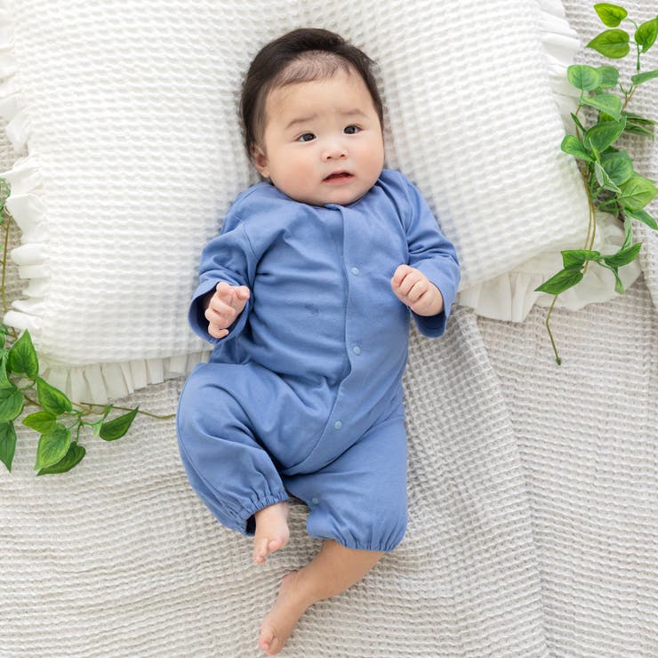 スモークブルー | 無地 ツーウェイオール ロンパース | chil2