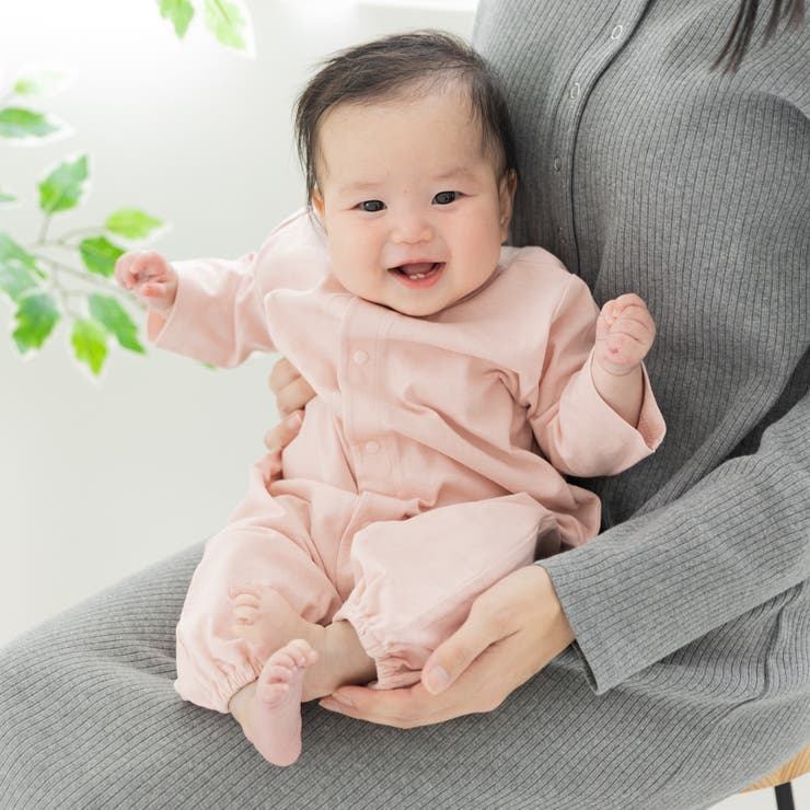 スモークピンク | 無地 ツーウェイオール ロンパース | chil2