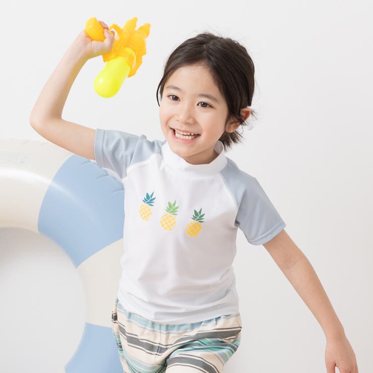 パイナップル | ラッシュガード 半袖Tシャツ 水遊び着 | chil2
