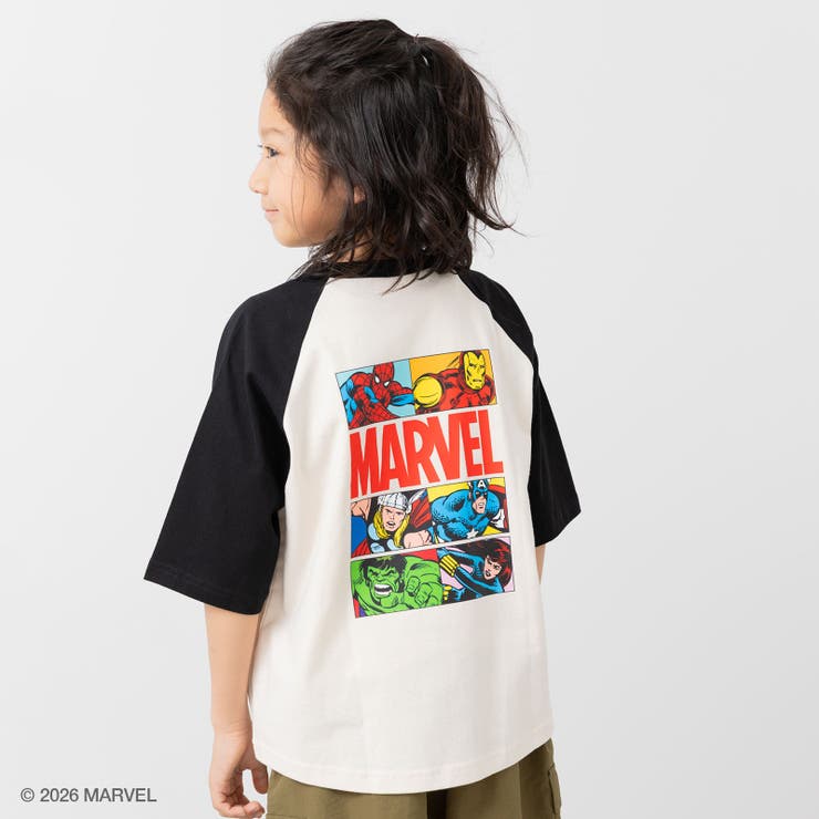 クリーム | マーベル キャラクター 半袖Tシャツ | chil2