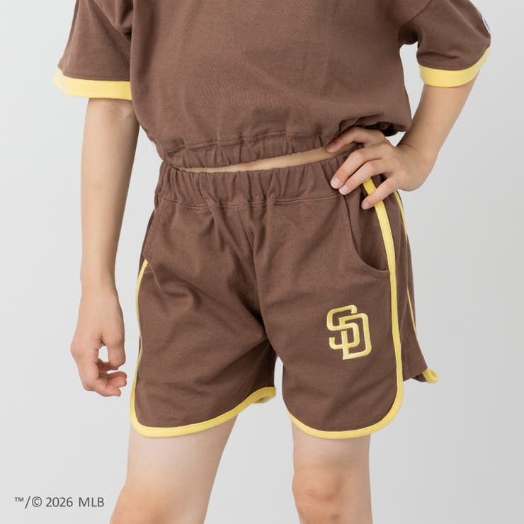 ブラウン | MLB ロゴ ショートパンツ | chil2