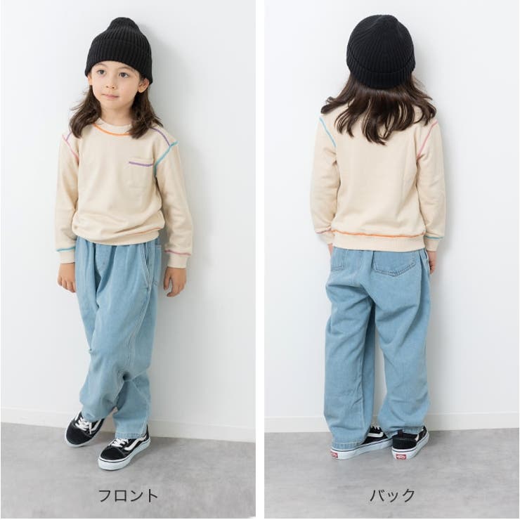 配色ステッチ ビッグシルエット トレーナー | chil2 | 詳細画像12 