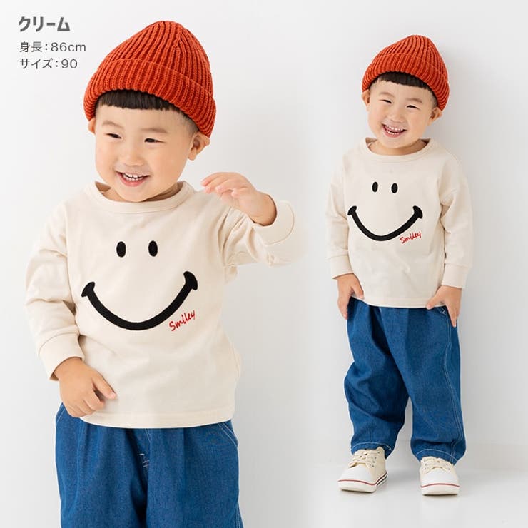 スマイリーフェイス Tシャツ 長袖 | chil2 | 詳細画像5 