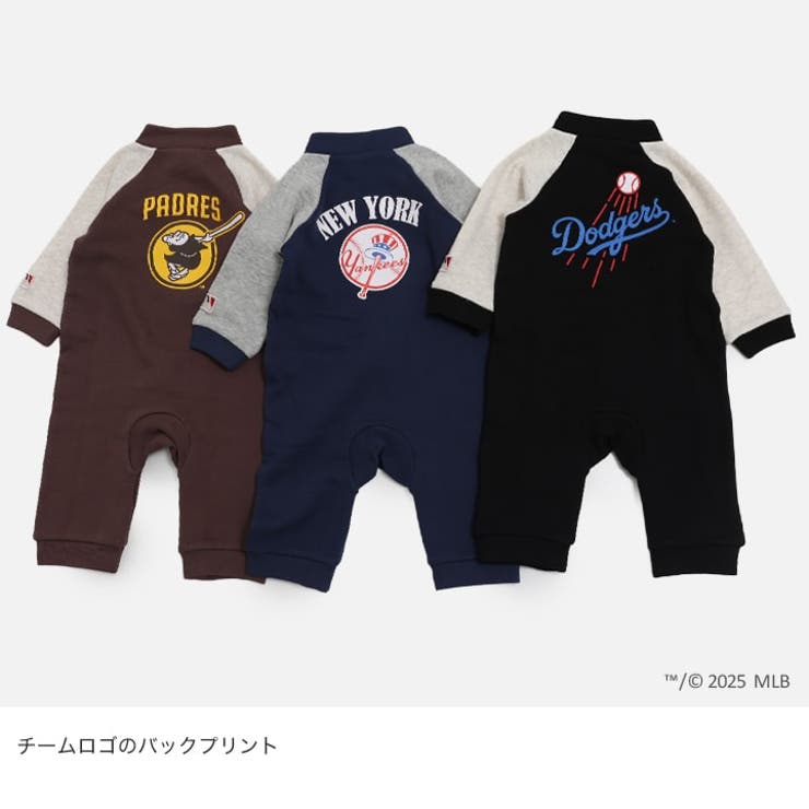 ロンパース・カバーオール mii MLB】ワッペンカバーオール（ロンパース・カバーオール(ベビー