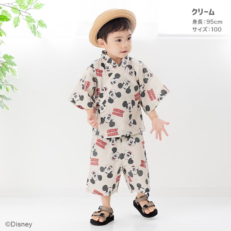 激安正規  ミッキーマウス 甚平セット[品番：HU000004166]｜chil2 キッズ 80（75～84cm）