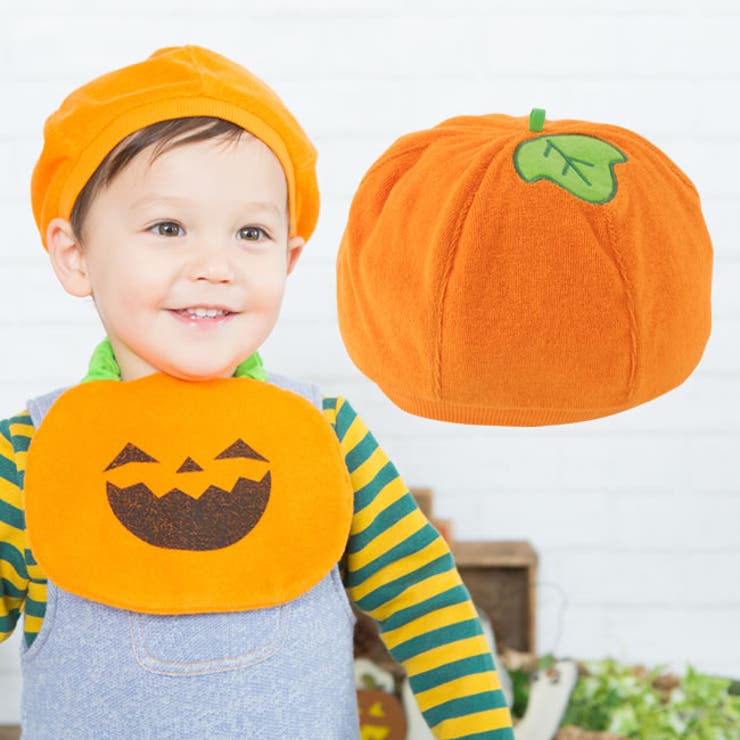 ハロウィンコスプレ　パンプキン衣装　 0歳 1歳　かぼちゃ 帽子 ハンドメイド