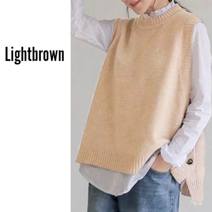 ニットベスト Uネック Vネック | Cinderella | 詳細画像13 