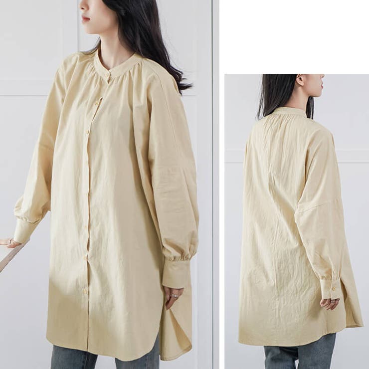 ロングシャツ レディース コーデ[品番：VV000001841