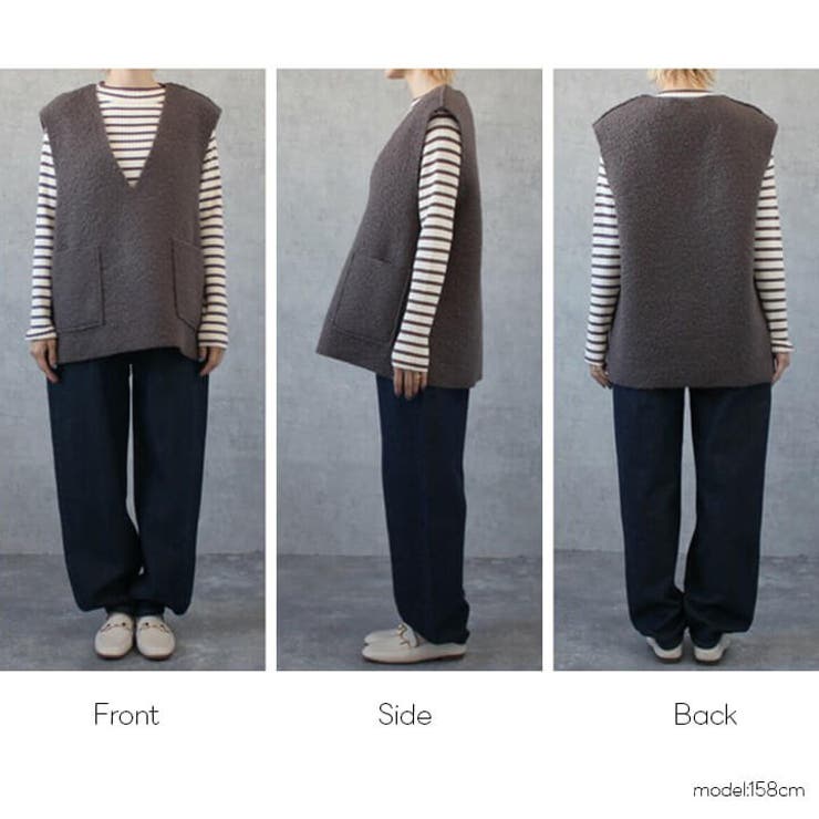 ボアベスト Vネック 秋冬 | Cinderella | 詳細画像18 