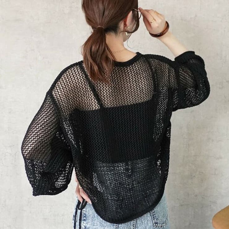 メッシュニット トップス カジュアル | Cinderella | 詳細画像5 