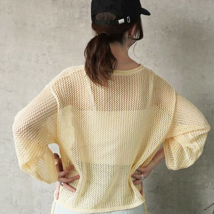 メッシュニット トップス カジュアル | Cinderella | 詳細画像11 