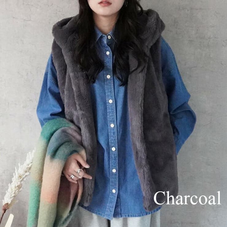 フードファーベスト 秋冬 カジュアル | Cinderella | 詳細画像4 