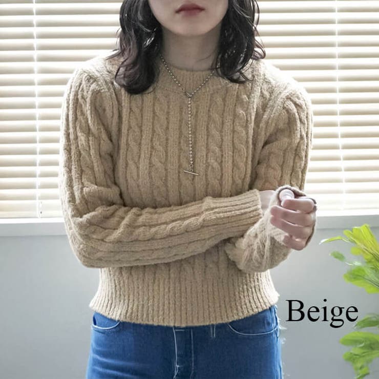 ケーブルニット クロップド丈 ケーブル模様 | Cinderella | 詳細画像4 