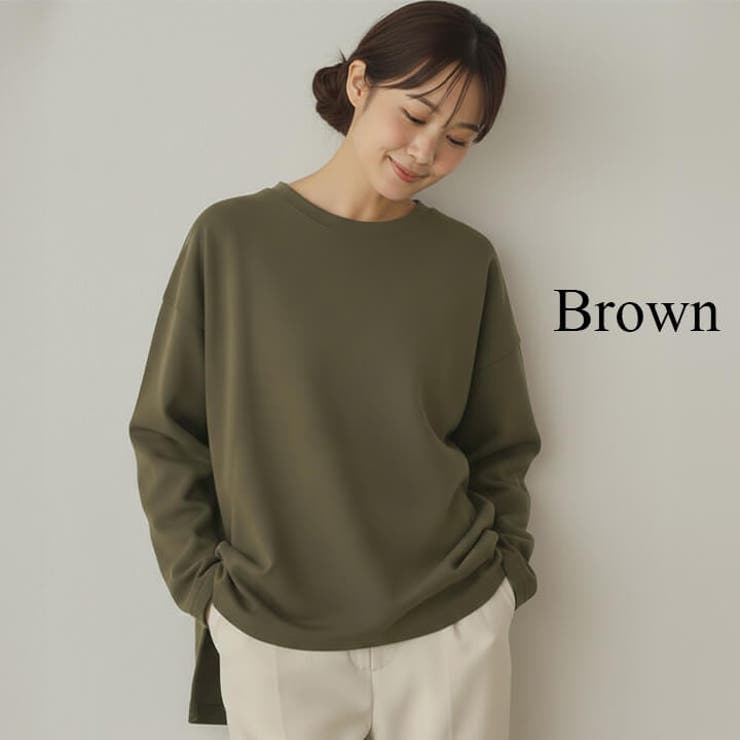 リップルダブルフェイスシルエットプルオーバー ボックスシルエット 裾スリット | Cinderella | 詳細画像6 