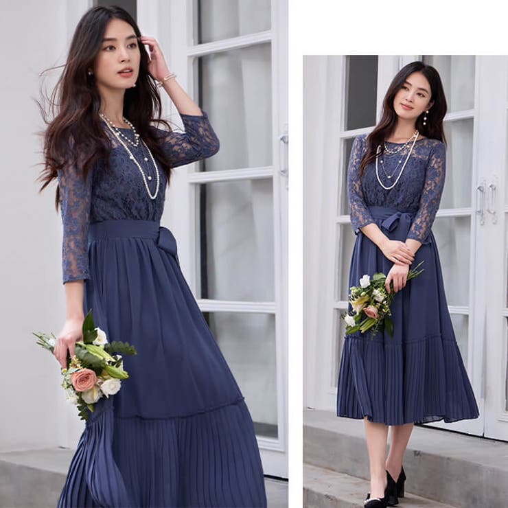 パーティードレス ロングドレス ロング丈[品番：VV000001933