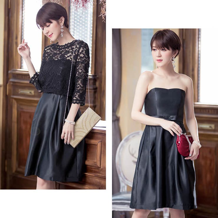 【メーカー直送】 パーティードレス 着回し[品番：VV000000930]｜Cinderella 2way ワンピース