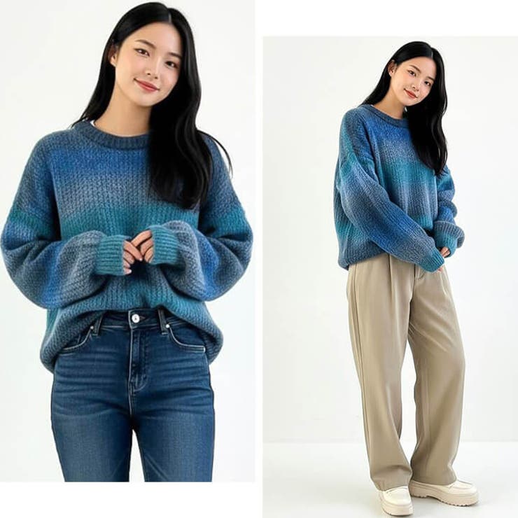 ニットプルオーバー グラデーションカラー トップス | Cinderella | 詳細画像6 