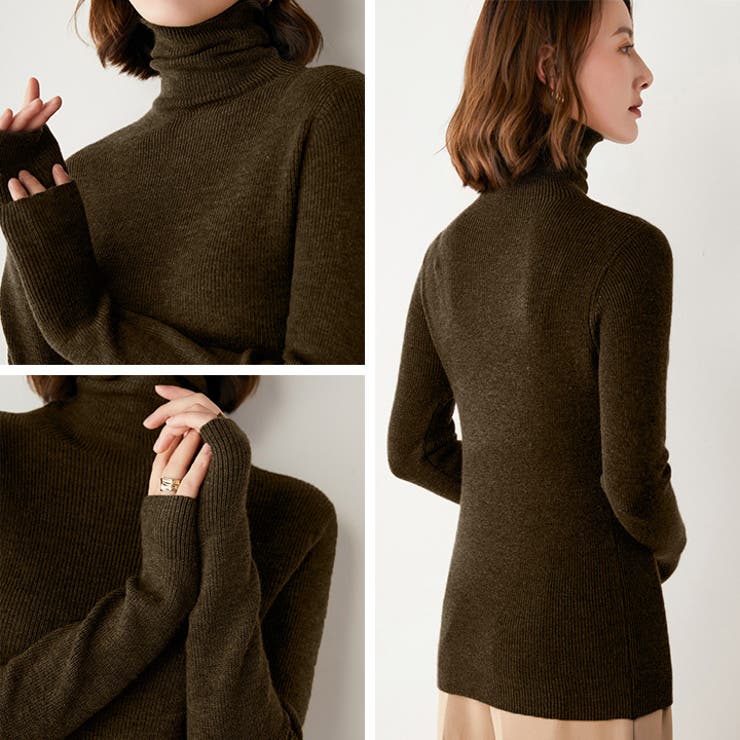 リブニット タートルネック レディース | Cinderella | 詳細画像11 