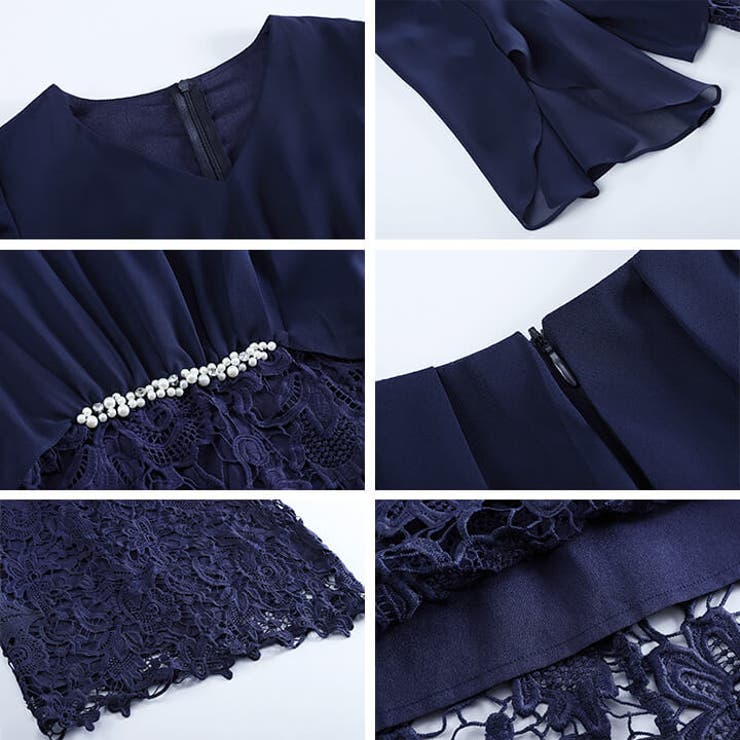 パーティードレス 結婚式 ワンピース[品番：VV000001382