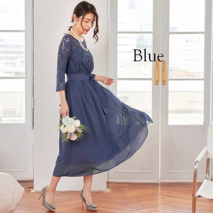 パーティードレス 結婚式 ワンピース[品番：VV000001621