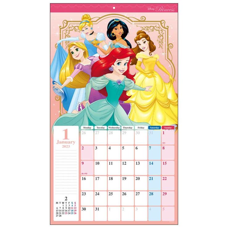 ディズニープリンセス 2023Calendar 壁掛けカレンダー2023年 [品番：BREW0068740]｜cinemacollection【KIDS】（シネマコレクション）のキッズファッション通販｜SHOPLIST（ショップリスト）