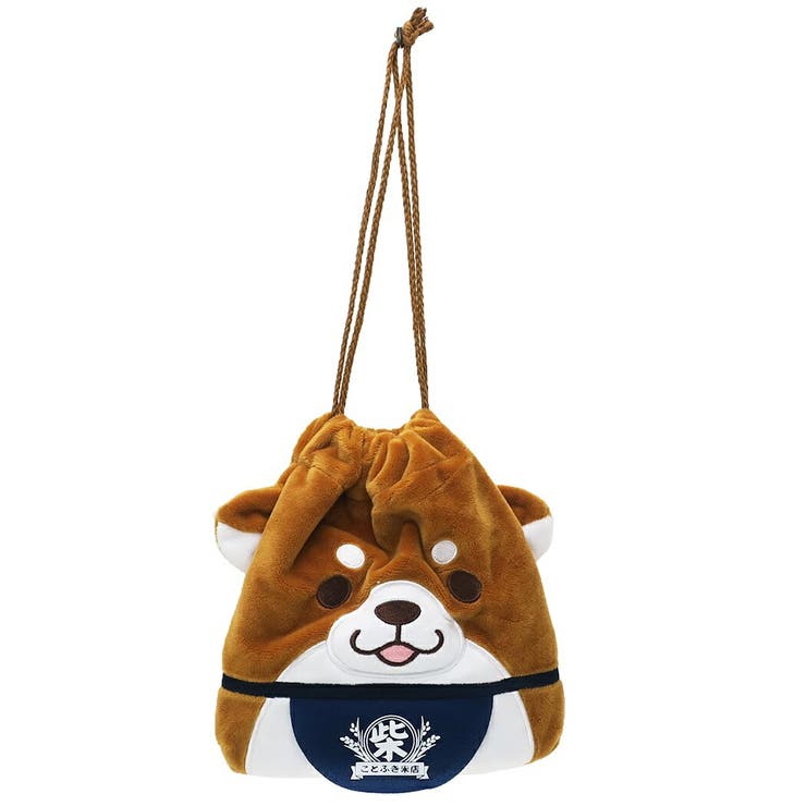 超素敵☆忠犬もちしば☆ぬいぐるみ☆巾着☆残1 忠犬もちしば 巾着袋 ぬいぐるみきんちゃく[品番：BREW0055057