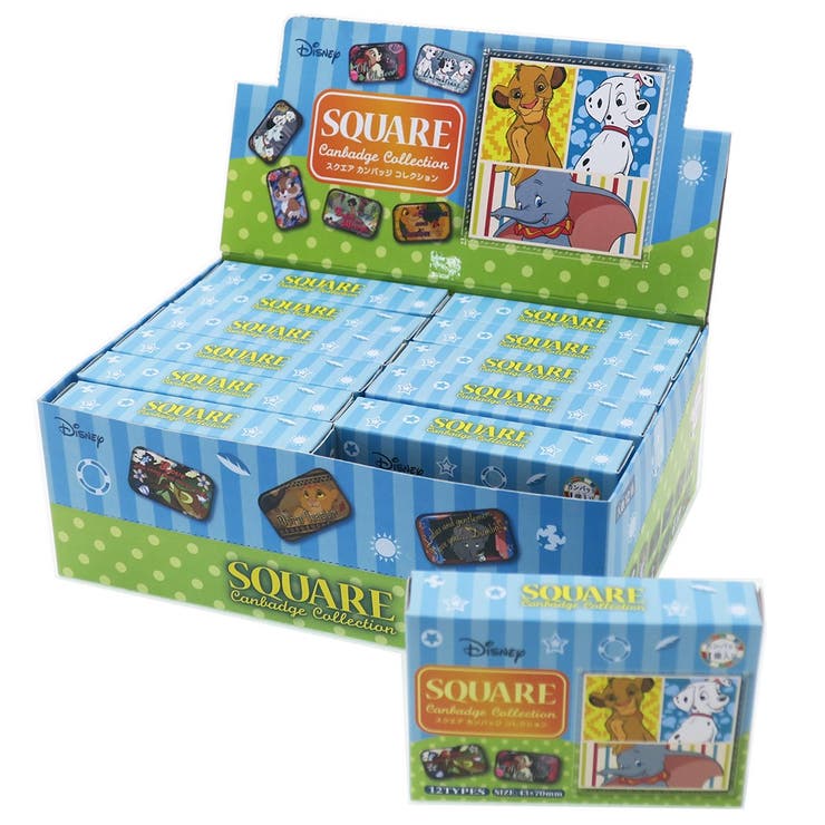 【全品送料無料】 ディズニー スクエア[品番：BREW0011737 缶バッジ ピンズ・ピンバッジ・缶バッジ