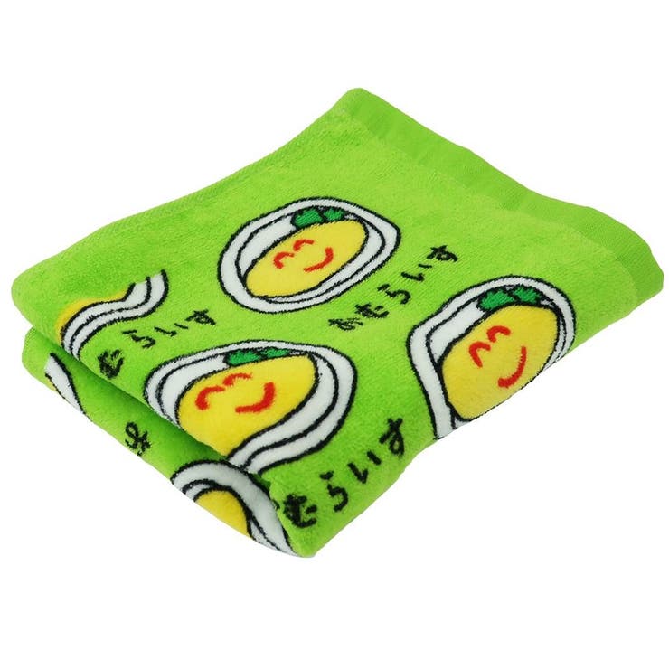 フェイスタオル おむらいすさん プリント[品番：BREW0049383