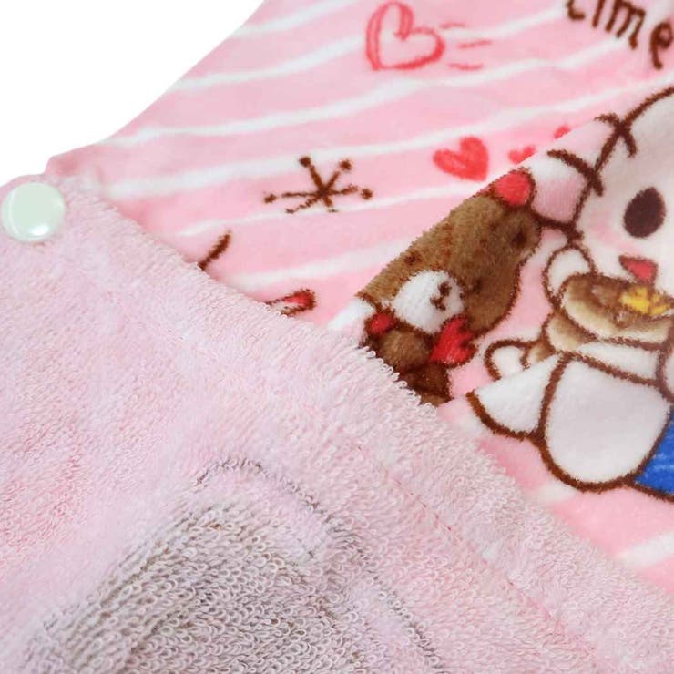 ハローキティゴム＆ボタン付きキッズおてふきタオルポケット付きおりこうタオルスナックタイムサンリオ林タオルお食事エプロンキャラクターグッズシネマコレクション