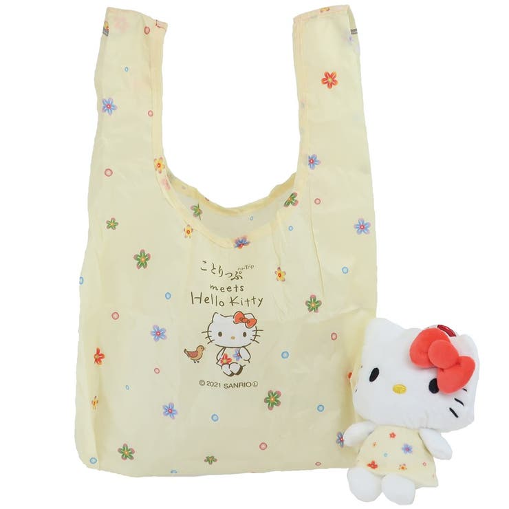 ことりっぷxハローキティ エコバッグ ぬいぐるみ[品番：BREW0046764