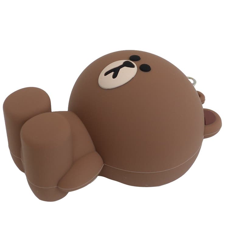LINEFRIENDSエコバッグラバーケース付きショッピングバッグブラウンLINEスタンプ丸眞お買い物かばんキャラクターグッズシネマコレクション