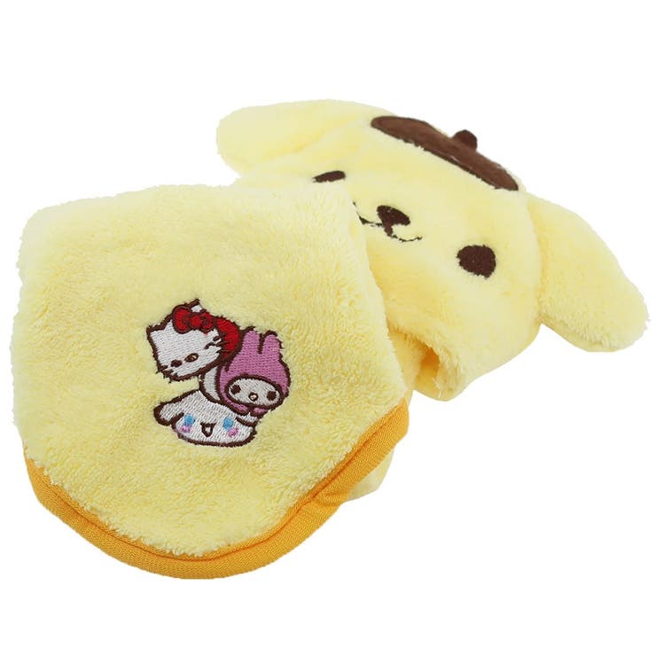 ポムポムプリン 吊り下げ マスコットタオル[品番：BREW0043615