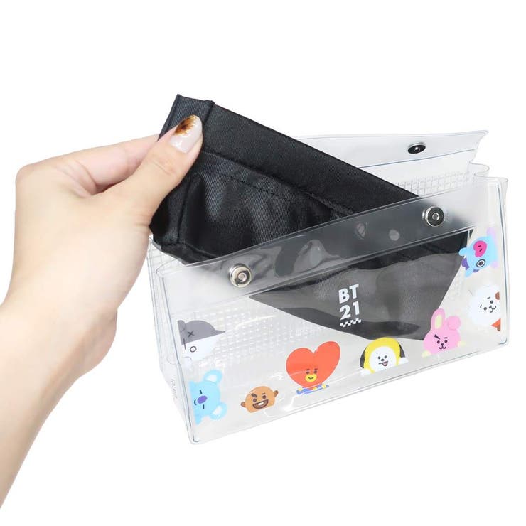 BT21ペンポーチクリアハイペンケースアップLINEFRIENDSクラックス筆箱新学期準備文具キャラクター商品シネマコレクション