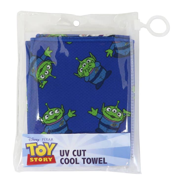 トイストーリー ポーチ付きクールタオル ひんやり夏用冷感ロングタオル