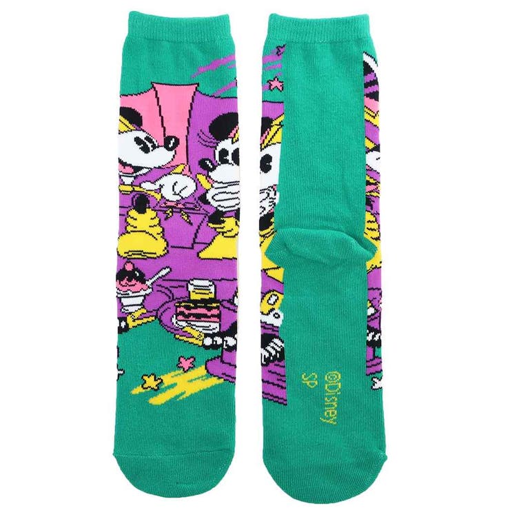 ミッキーマウス＆ミニーマウス 女性用靴下 レディースハイソックス | cinemacollection【KIDS】 | 詳細画像1 