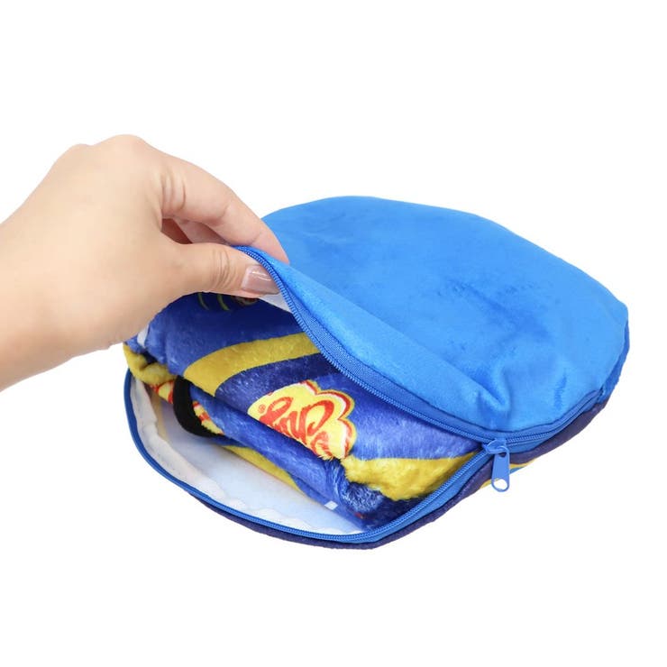 チュッパチャプス ひざ掛け毛布 クッションフランネルブランケット