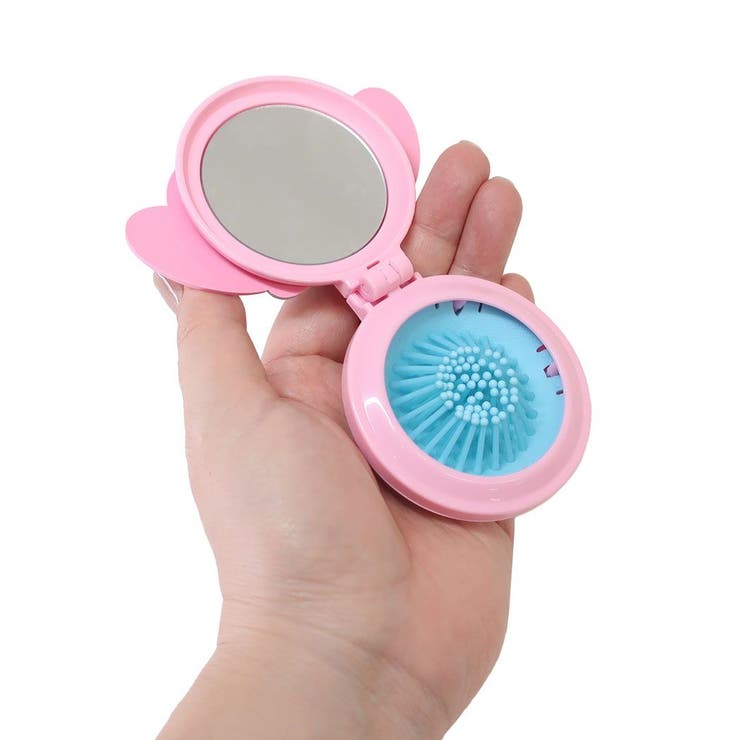 マイメロディ 手鏡＆ブラシ ミラー付きブラシ[品番：BREW0089312