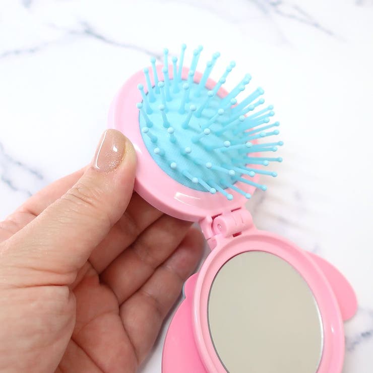 マイメロディ 手鏡＆ブラシ ミラー付きブラシ[品番：BREW0089312