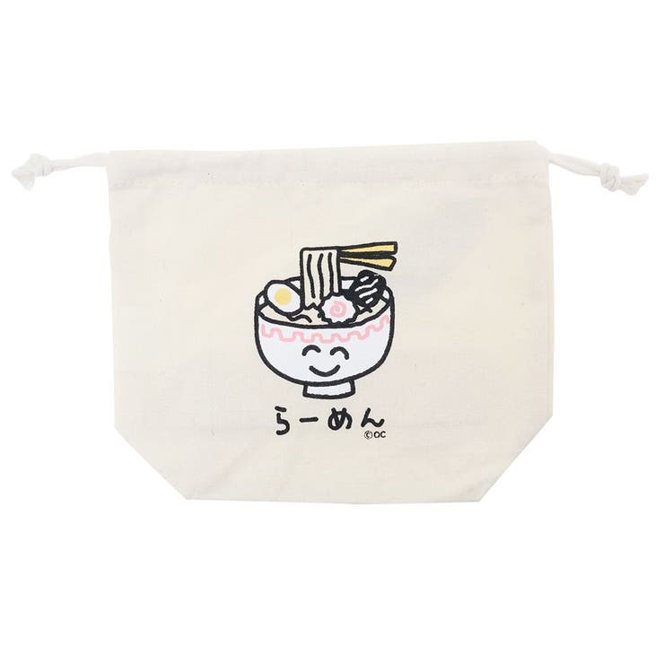 巾着袋 マチ付ききんちゃくポーチ らーめんさん オクタニ 小物入れ グッズ | cinemacollection | 詳細画像1 