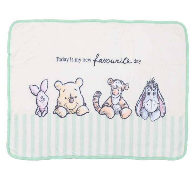 くまのプーさん ひざ掛け毛布 フランネルブランケット[品番